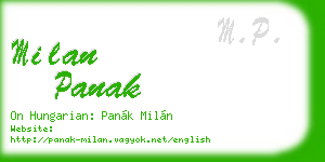 milan panak business card
